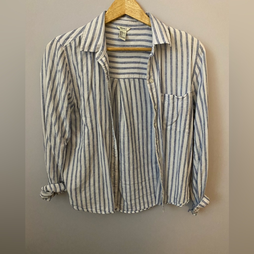 Striped button up